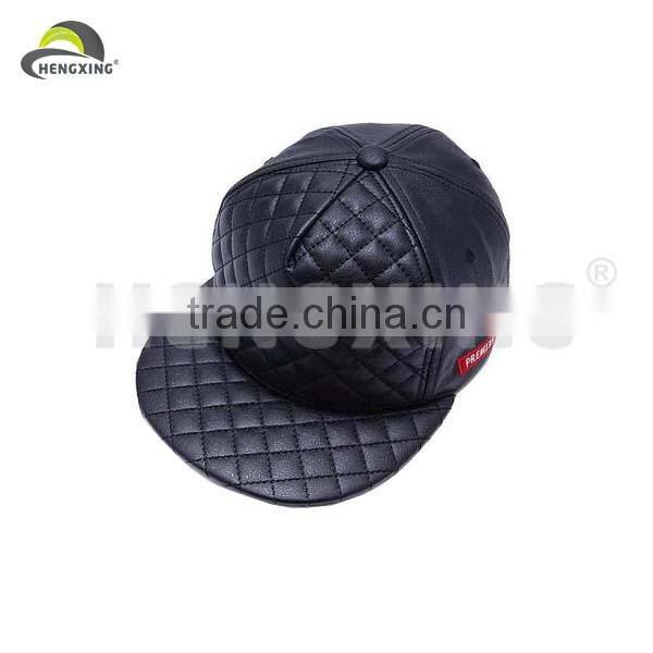 2014 Embroidery Lambskin Leather Snapback Hat Wholesale