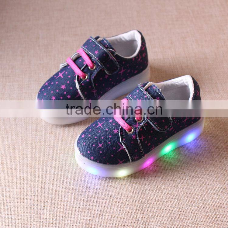 HFR-YS-54 Flashing bling recycled colorful student's glowing light shoes
