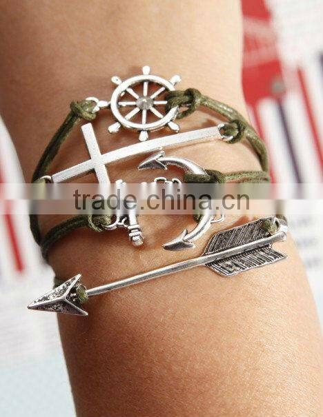 infinity bracelet, love bracelet, wish tree bracelet, leather charm bracelet, best promotional gift