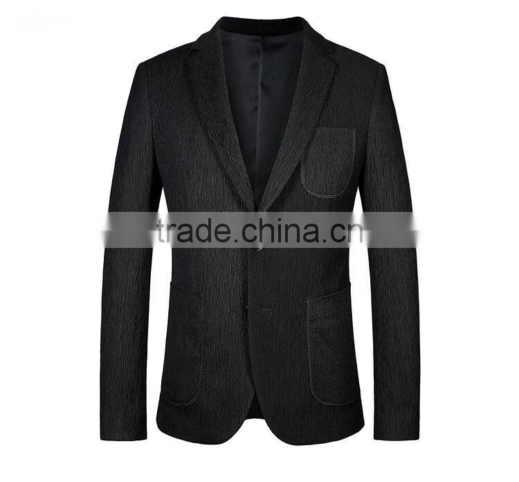 Wholesale Suit Custom Design 1 Button Patch Pocket Men Business Suit Jacket Blazer