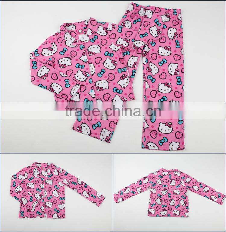 Pink color suit pajamas for girls