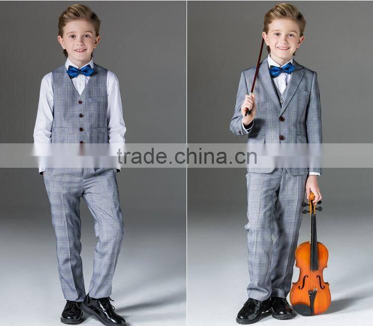 ELPA 2016 boys suit clothing baby Blue plaid boy casual suits for wedding/Show
