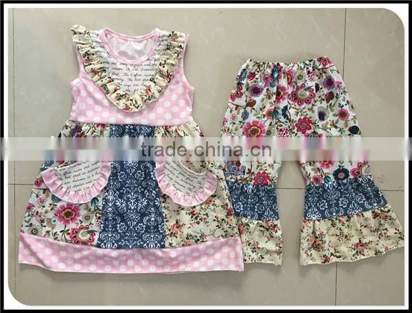 2016 summer fall boutique girl easter chevron girl outfit giggle moon girl remake ruffles clothing set summer wear cater outfit