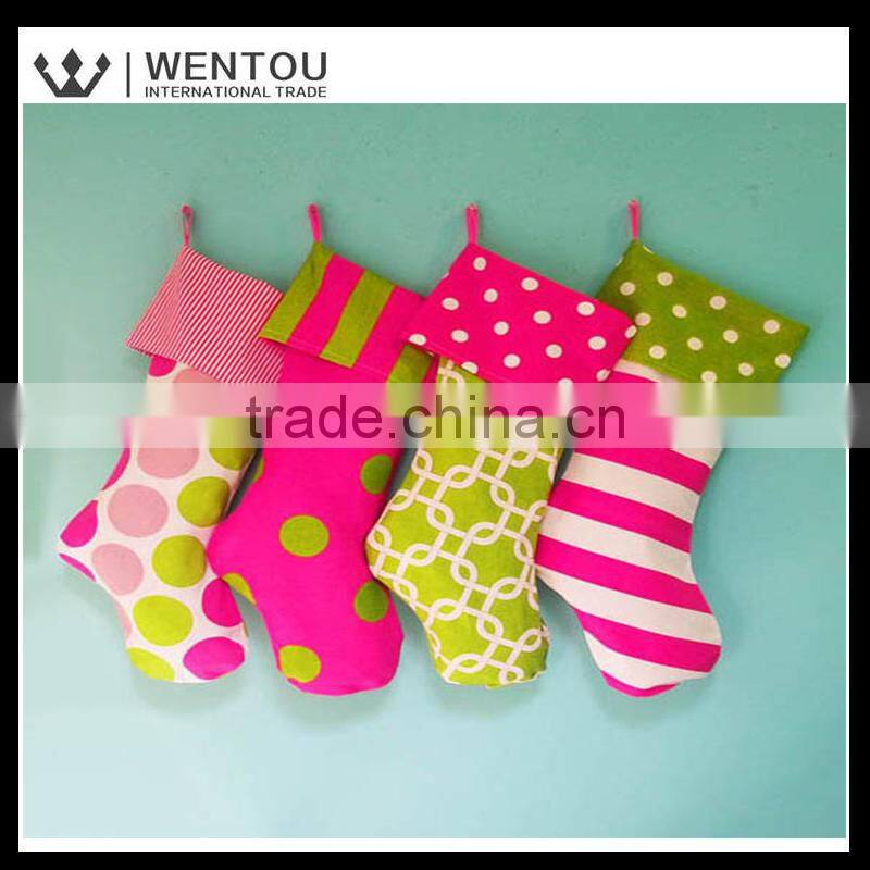 Wholesale cheap stock Personalised Canvas Christmas Stocking