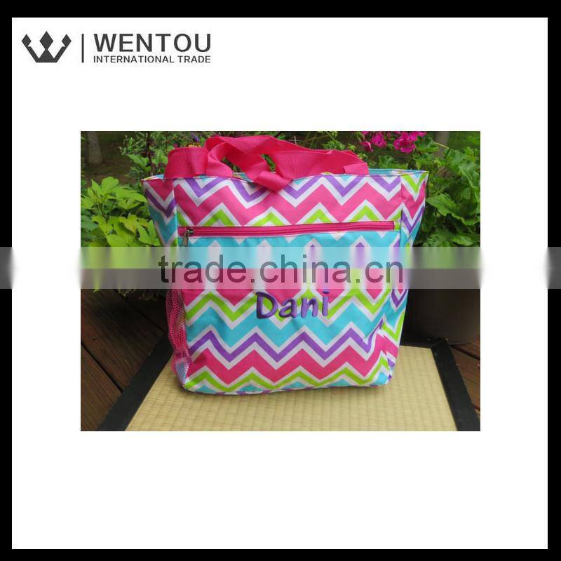 wholesale custom chevron tote bag