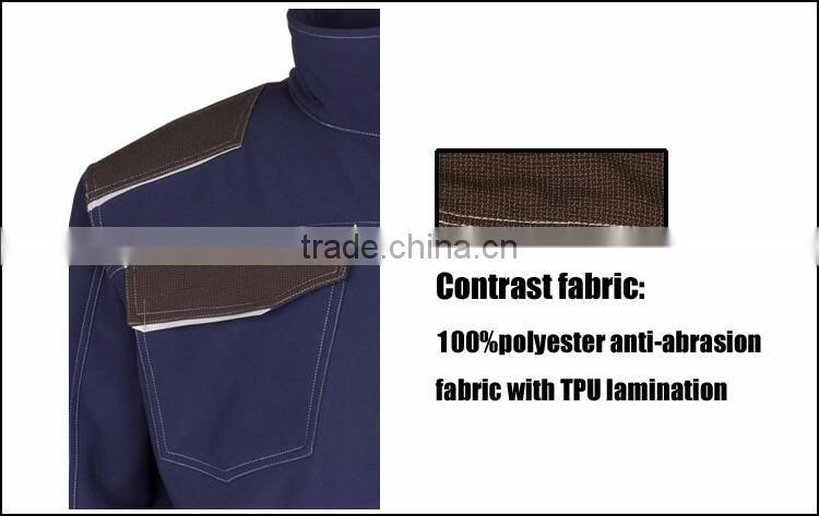 Mens TPU and fleece 3 layer anti-abrasion softshell jacket blue men