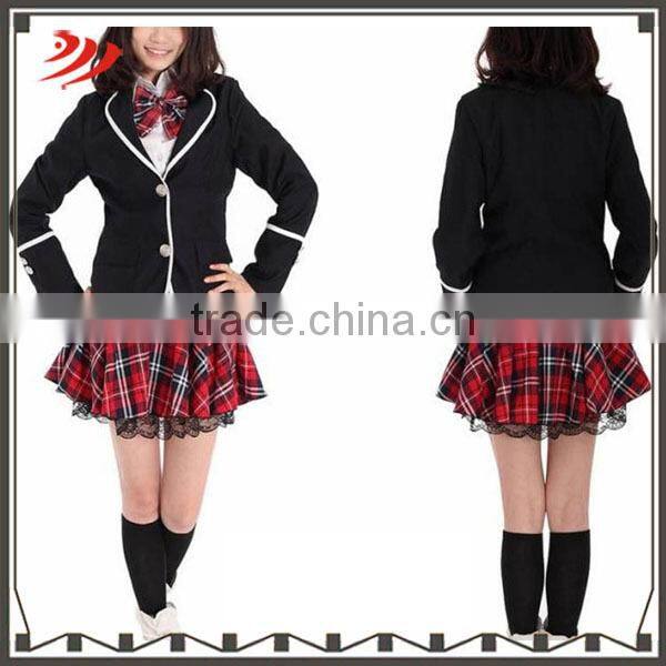 wholesale 2015 new design high school girls sexy uniform