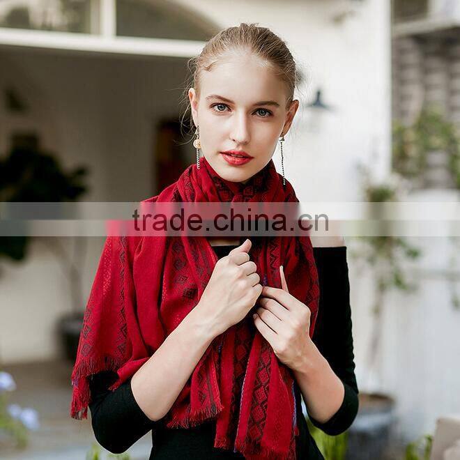 New women fashion jacquard scarf lady soft winter autumn ethnic scarves shawl