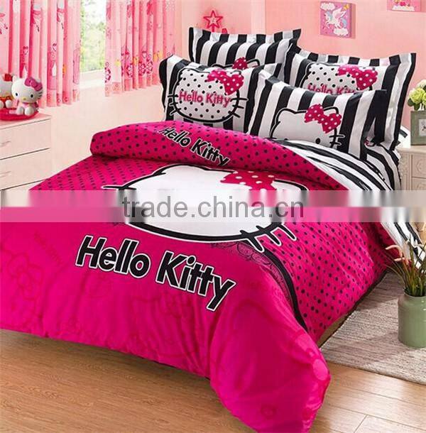 Hot selling Hello Kitty Bedding sets Kids cotton bedding set wholesale price