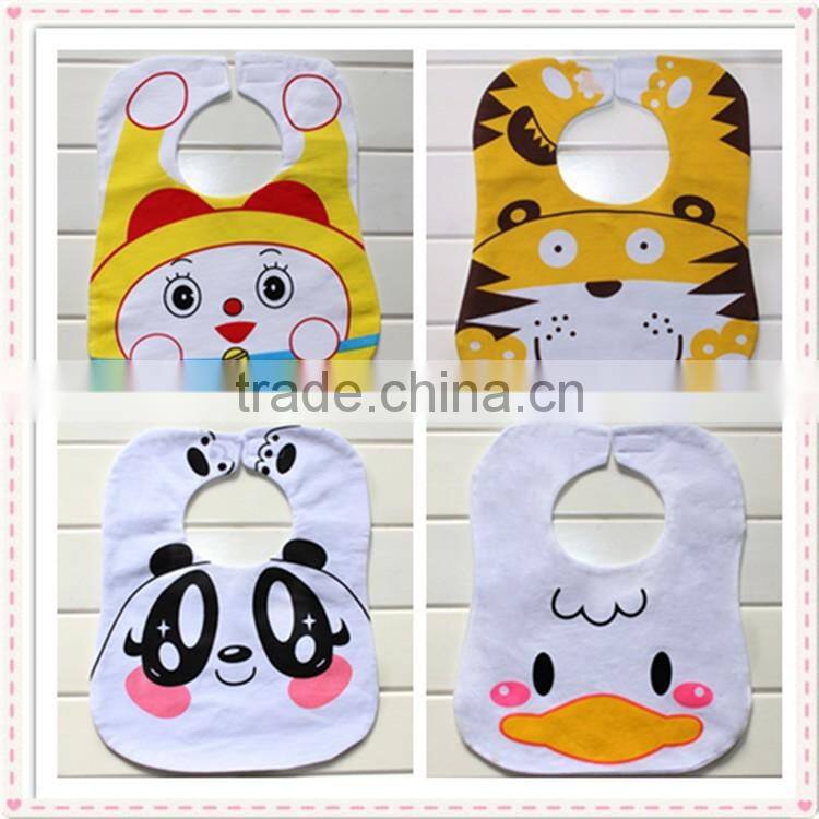 doule layer design cartoon printed hot sale baby bibs waterproof