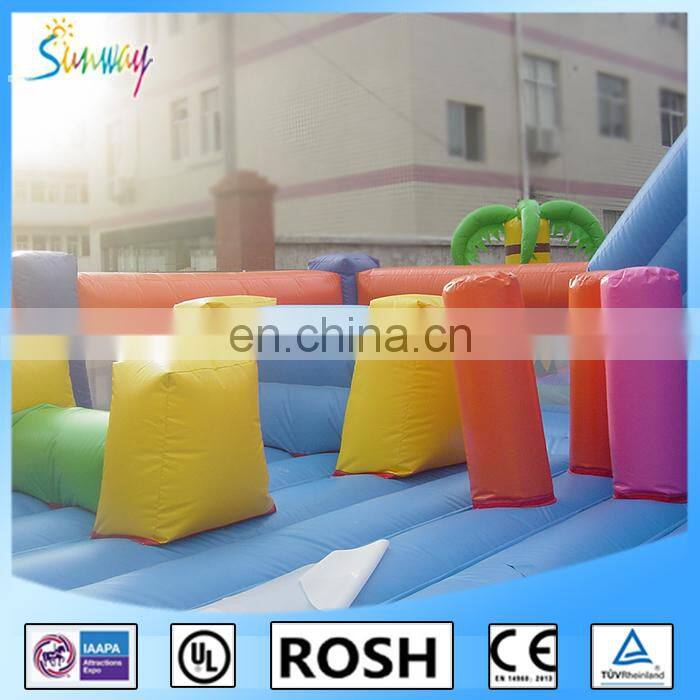 funny shark inflatable combo games for amusement