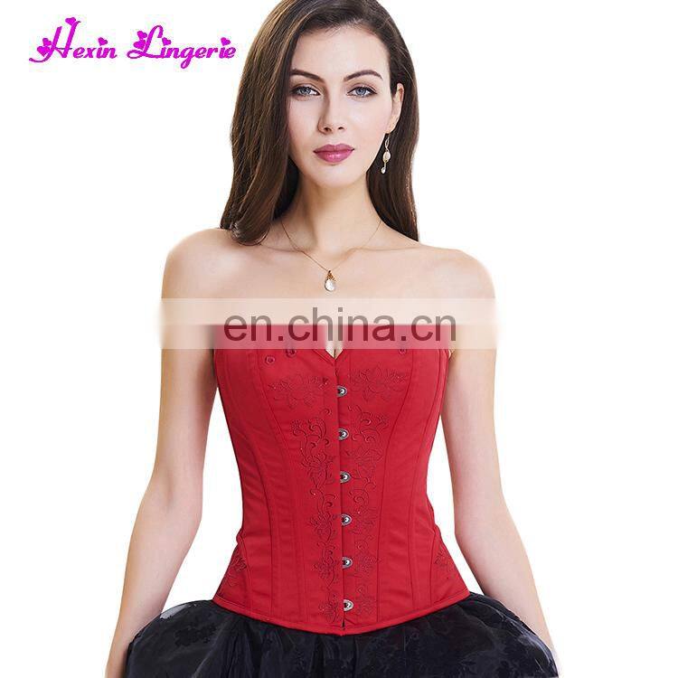 Wish Best Sale orange overbust lace up bustiers steel boned corset shaper