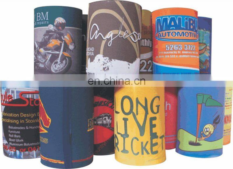 Professional insulated neoprene beverage cooler with jacquard logo