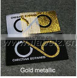 clothing label maker garment labels Silver metallic woven label
