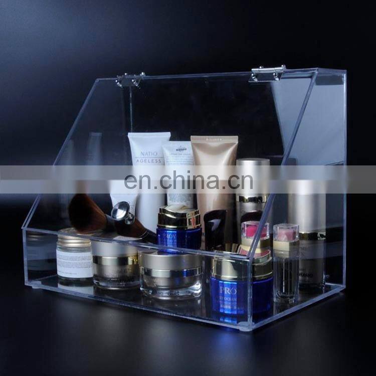 High transparent acrylic cosmetic storage display boxes