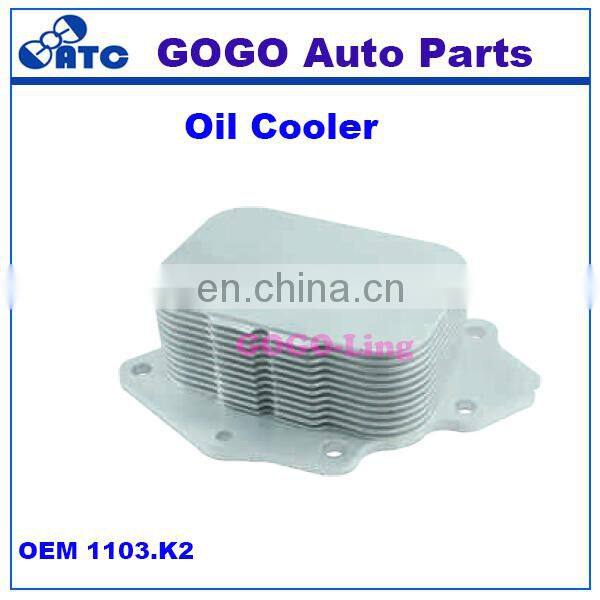 Oil Cooler for PEUG-EOT VOL-VO V40 S40 V50 S60 V60 V70 S80 OEM 1103.K2 1103K2 1103N9, 1103K0, 31259229, 30711523