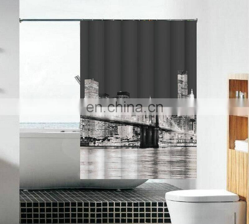 Customized African Print Digital Printing Waterproof Shower Curtain