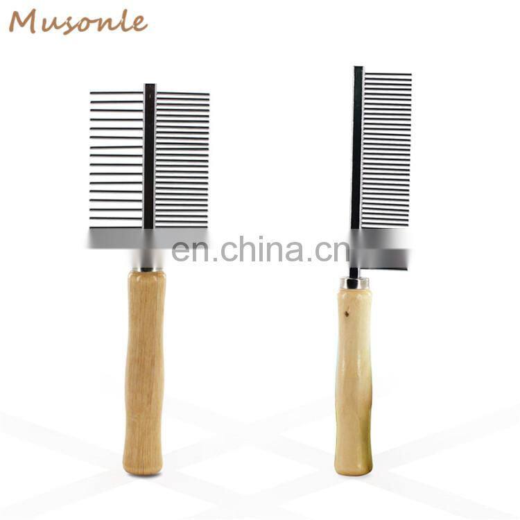 Manufacturer wholesale dog dematting tools wooden dog comb