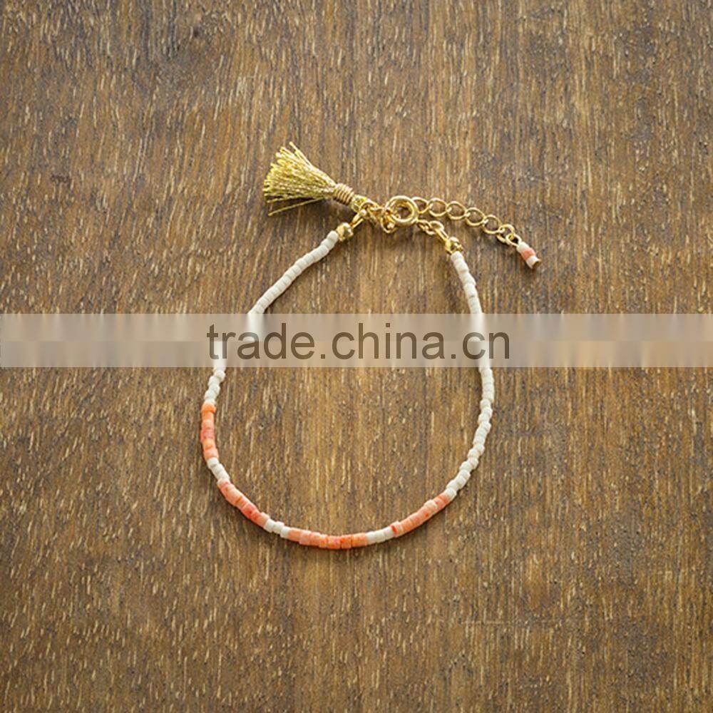 black seed bead wrap bracelet for girl