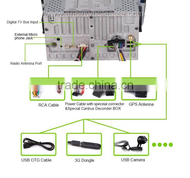Erisin ES2700F 7 inch Bluetooth Car Audio with GPS 3G WiFi for FIAT BRAVO