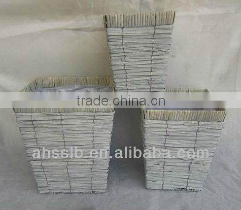 2013 new beautiful woven willow garden decoration flowerpot