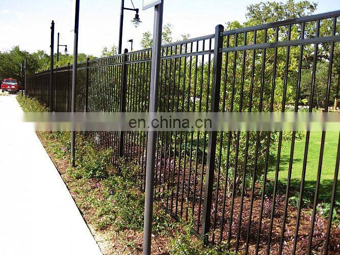 yard garden wrought iron steel fence,galvanized palisade fence,metal fence.