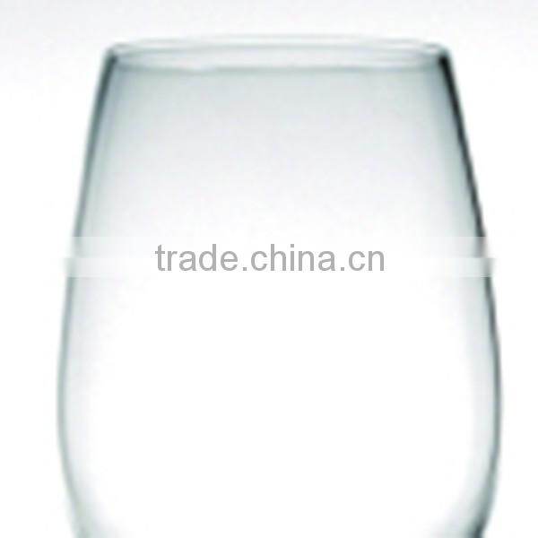 Handmade mouth blown high quality transparent red wine glass