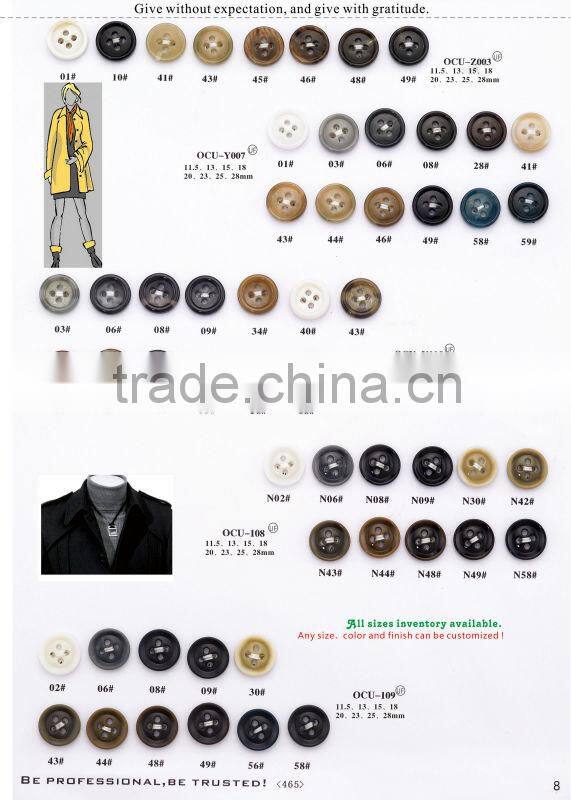 4holes Dark Brown Real Urea Suit Buttons