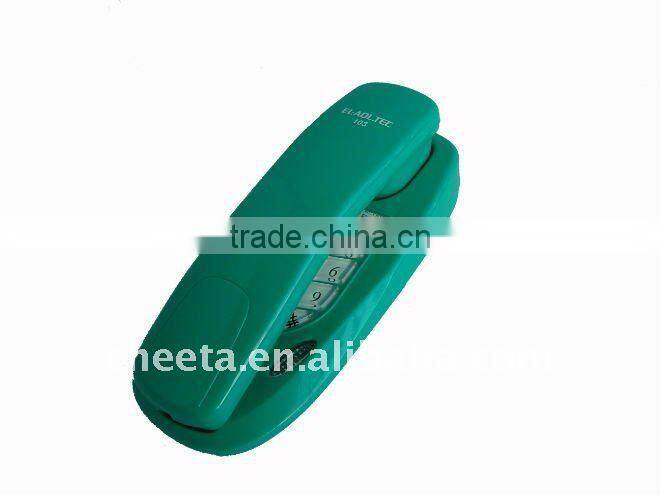 Modern green slim telephone wall mounted phone