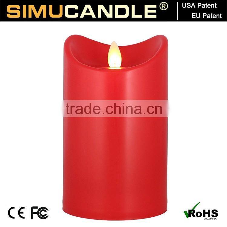 moving wick candle remote with timer function and USA & EU patents for home decoration