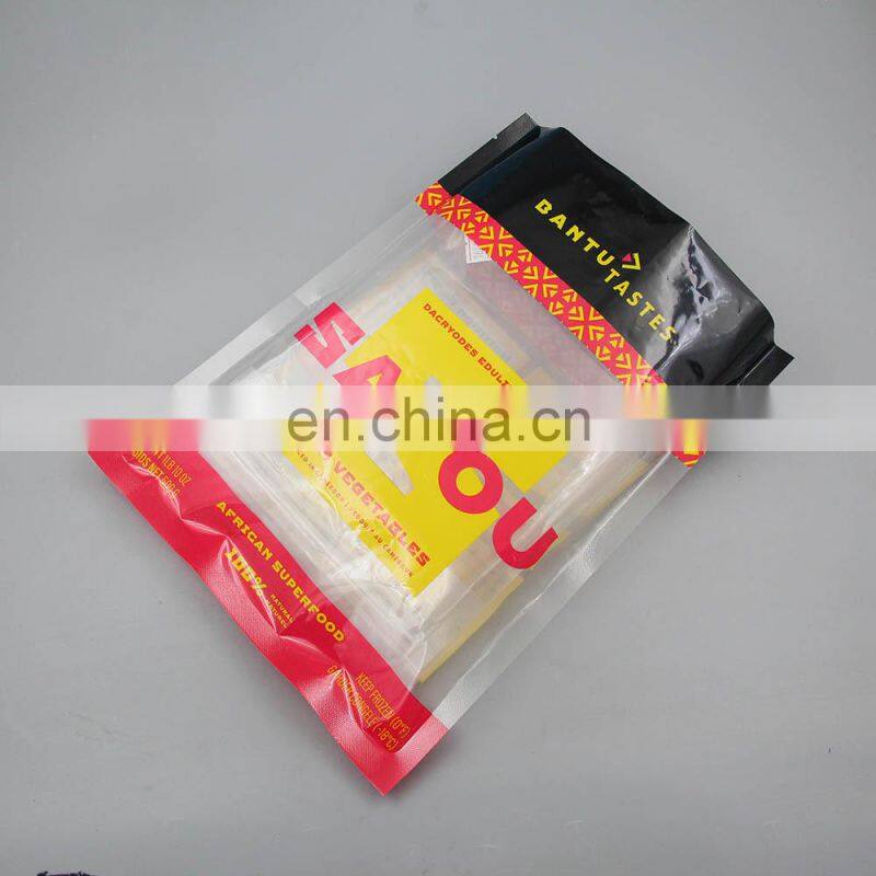 Customized transparent rcpp retort pouch bags for beef chicken meat food packaging
