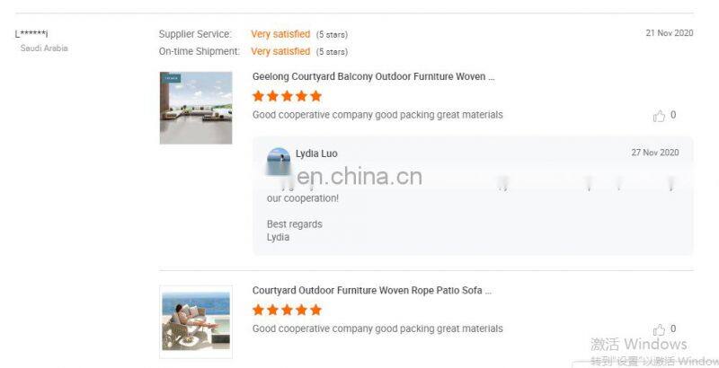 China wholesale high quality garden balcony furniture outdoor rattan chair set