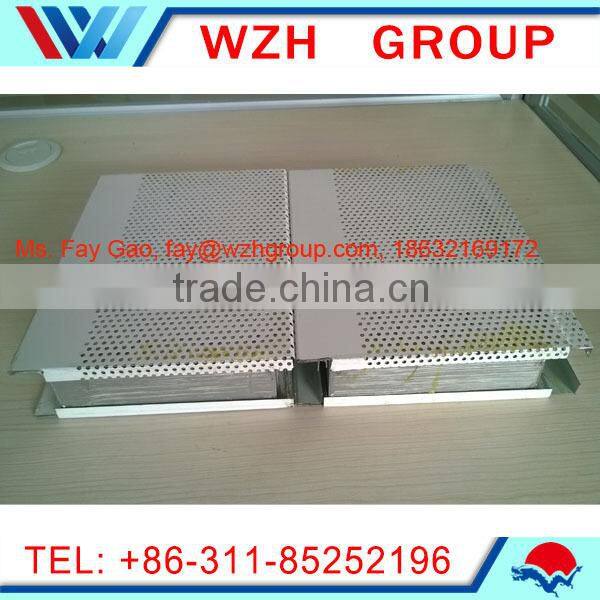 Acoustic wool panel with PE painted galvanized steel surface