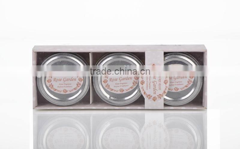 Promotion gifts 3 pcs a set decorative gifts glass candles