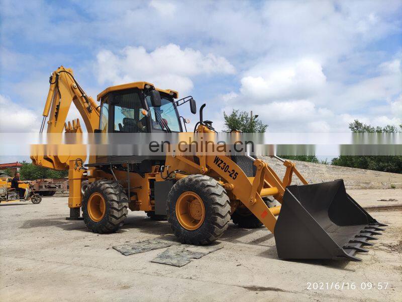 Cheap price WZ40-30 small min wheel 4x4 compact 1.1m3 bucket capacity mini retroexcavadora