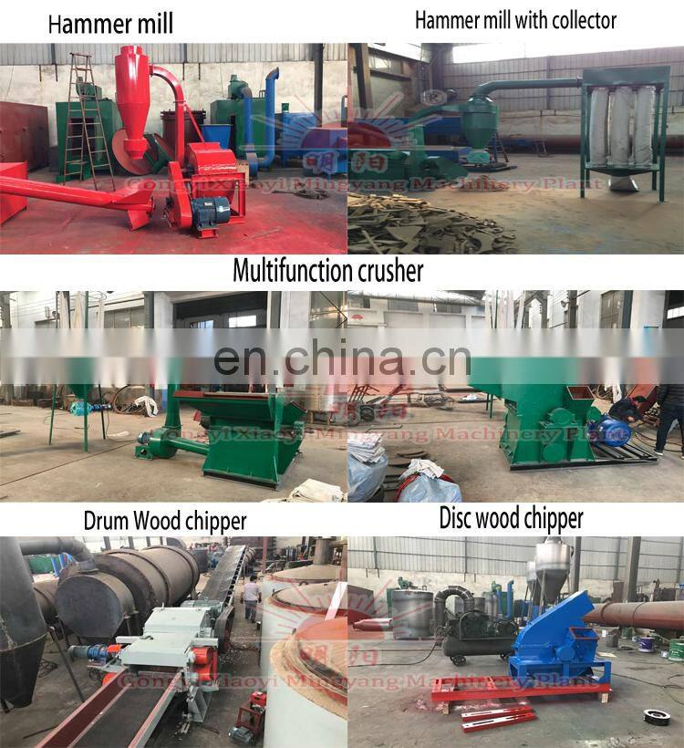 Hammer mill for wood and straw with cyclone