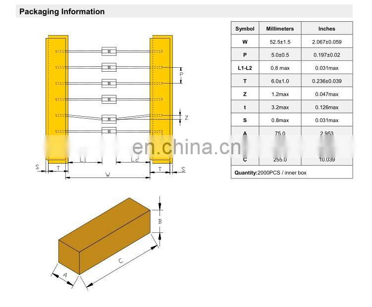 Glass Gas Discharge Tube (GGD) RL102 Series for High frequency signal transmitters/receivers