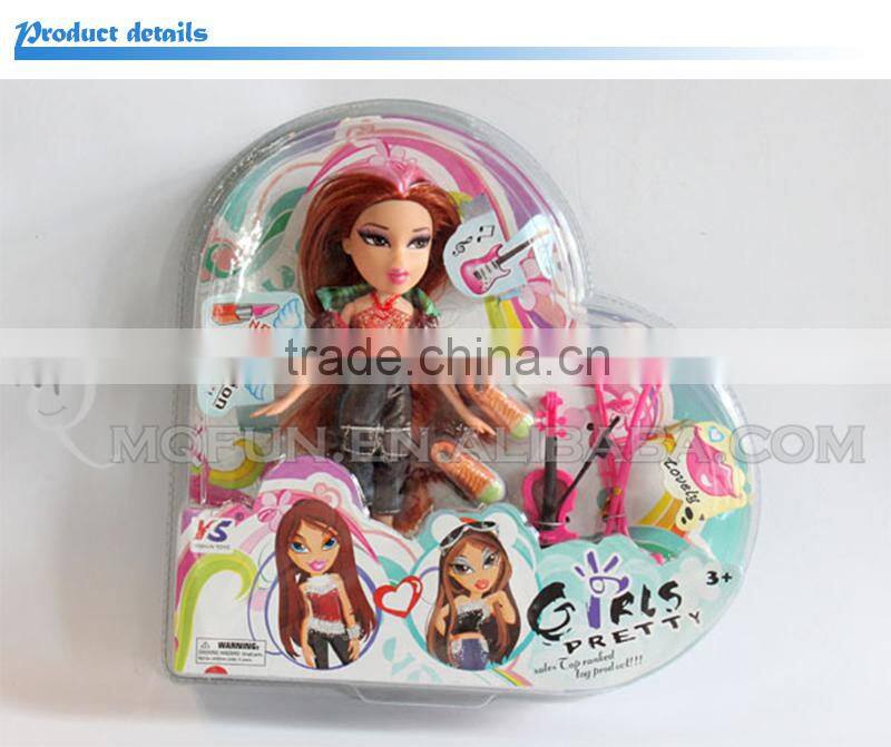 Mini Qute 30 cm kawaii big eyes beautiful America Latex kid fashion Plastic doll educational toy with accessories NO.YS2011-5B