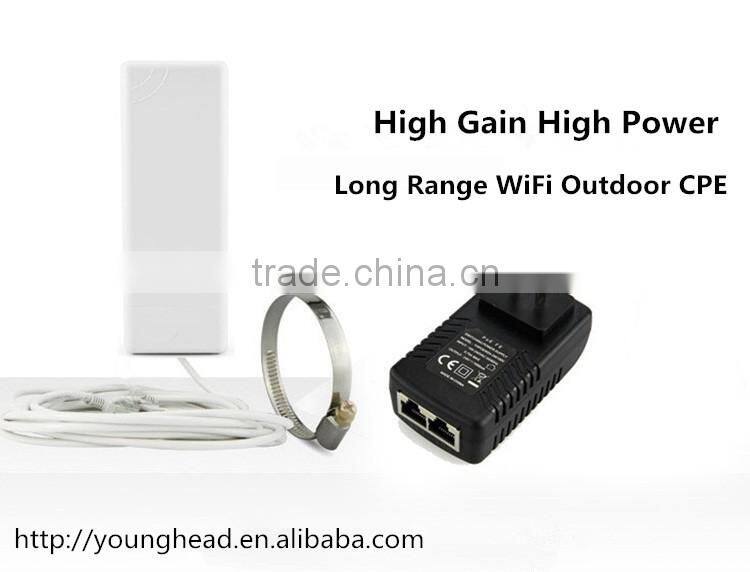 2.4ghz high power outdoor 2-3km wireless wifi bridge cpe receiver with directional antenna
