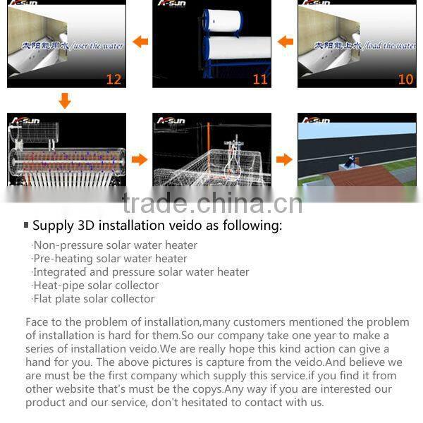 China low cost pre-heating copper coil solar geyser