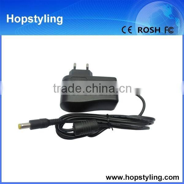 china OEM Europe Standard AC Plug 9V 1A 5.5*2.5 mm CE approved Wall charger for phone/laptop charger