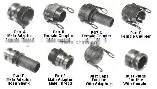 Plastic camlock fittings PP material 4" camlock fitting
