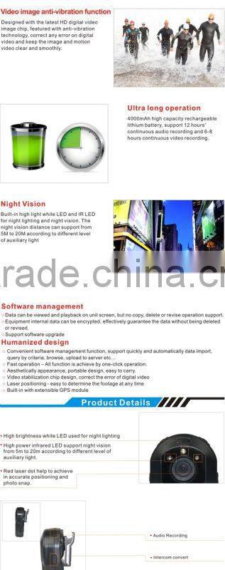 1080P Full HD police camera with wifi 2 inch police video recorder