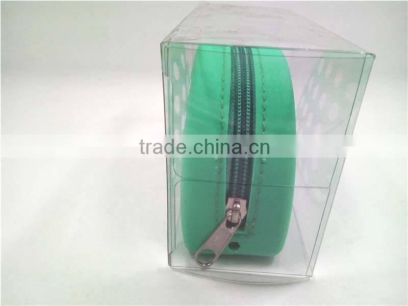 Top Quality Unique Zipper Design Wallet Plastic Coin Pocket Soft Rubber Coin Purse