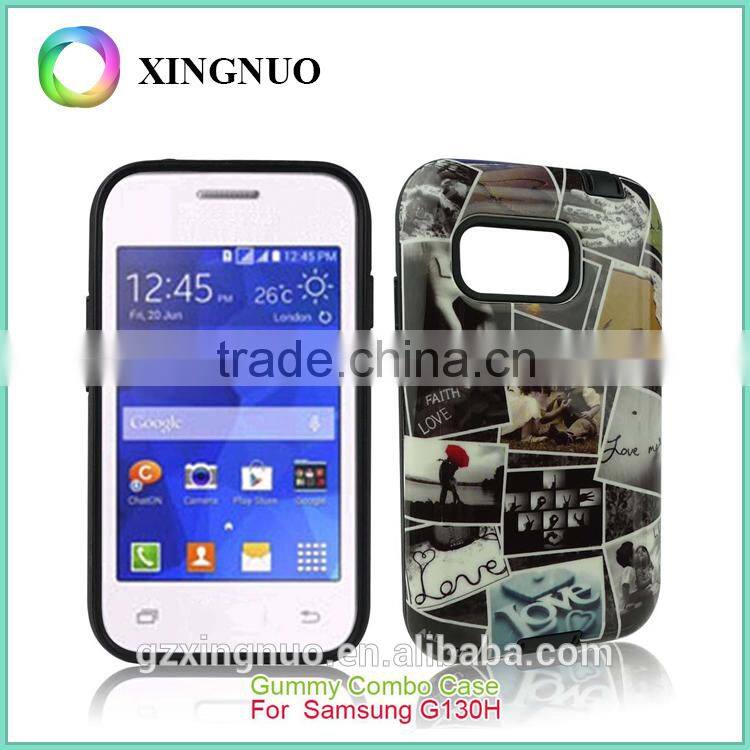 2 in 1 custom print PC tpu phone case for samsung G130H young 2