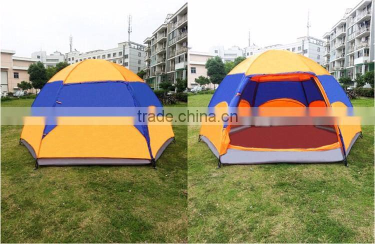 Travel Sport Earthquake Caulking Double Hexagonal Hiking Foldable Sun Beach European Camping Tent