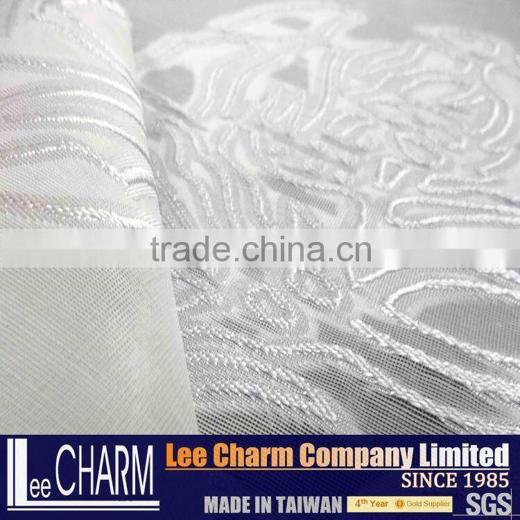 Lavender Flower Patterns Making Organza Fabric