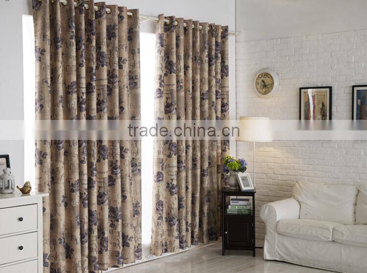 wholesale Latest fabric curtains for living room blackout window curtain