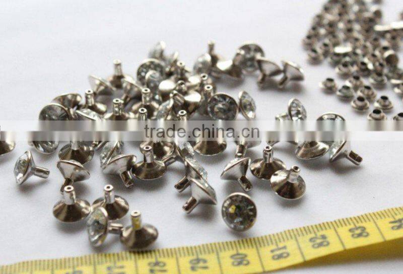 Shank diamond rivets stone for leather belt