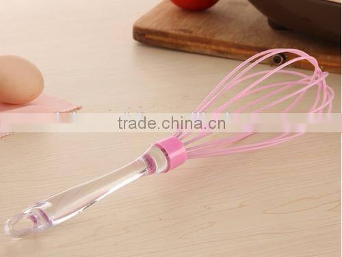 Hot sale colorful silicone whisk with ps handle Silicone Kitchen Utensils for Blending, Whisking, Beating & Stirring